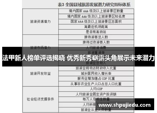 法甲新人榜单评选揭晓 优秀新秀崭露头角展示未来潜力