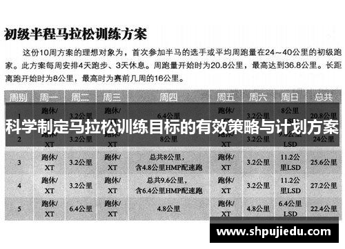 科学制定马拉松训练目标的有效策略与计划方案